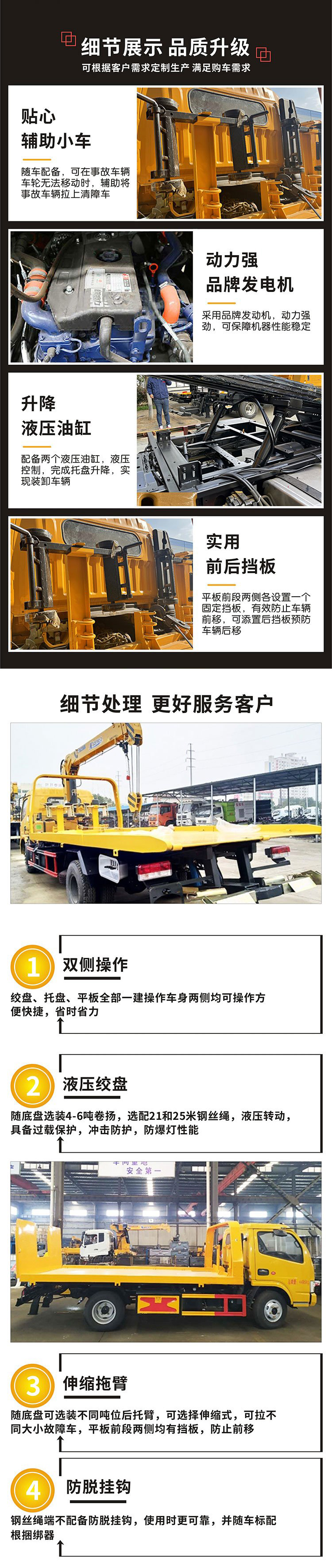 東風(fēng)多利卡D8國(guó)六帶吊清障車